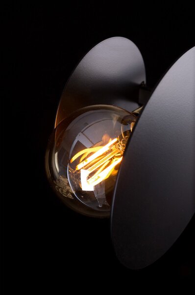 Plafoniera Moderna Pendragon Acciaio Nero 2 Luci E27