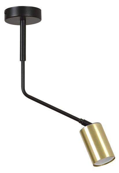 Plafoniera Minimal Morigena Acciaio Nero 1 Luce Gu10