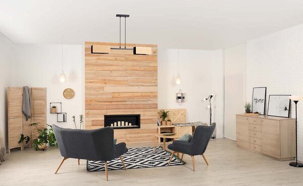 Lampadario Minimal Potter Acciaio Nero 2 Luci E27