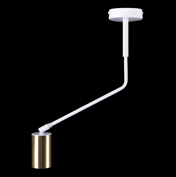 Plafoniera Minimal Morigena Acciaio Bianco 1 Luce Gu10