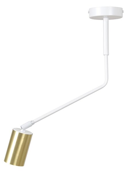 Plafoniera Minimal Morigena Acciaio Bianco 1 Luce Gu10