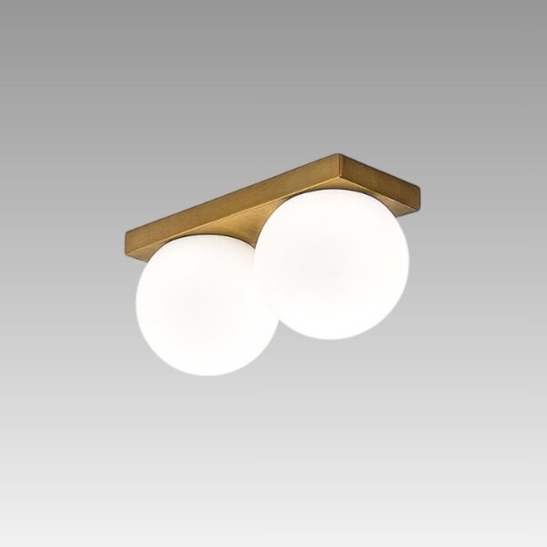 Plafoniera Moderna Dot Metallo Ottone Brunito Led 16W Ip40