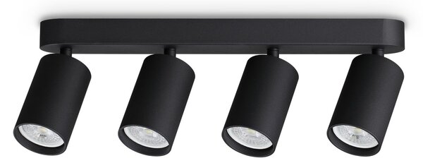 Plafoniera Collezione DYNAMITE 4 luci GU10 Nero Dimmerabile Ideal Lux