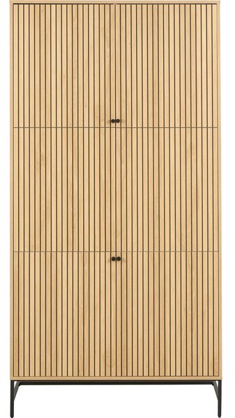 Armadio effetto rovere in colore naturale 99x200x60 cm Albany - Actona