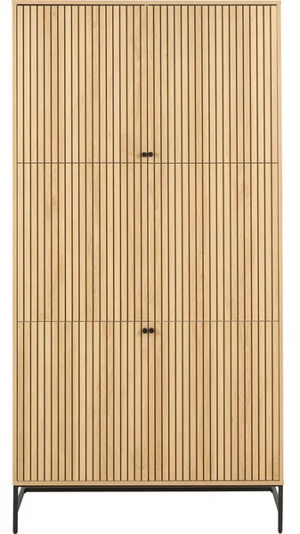 Armadio effetto rovere in colore naturale 99x200x60 cm Albany - Actona