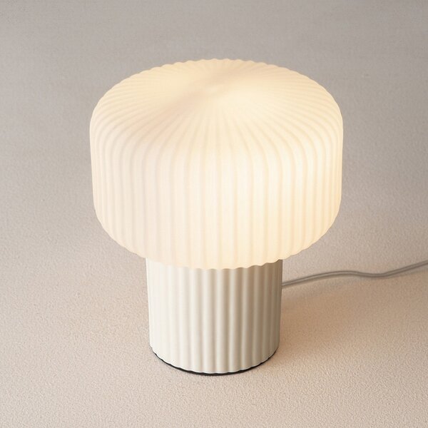 Lampada Da Tavolo Moderna Omaggio Ceramica E Vetro 1 Luce G9