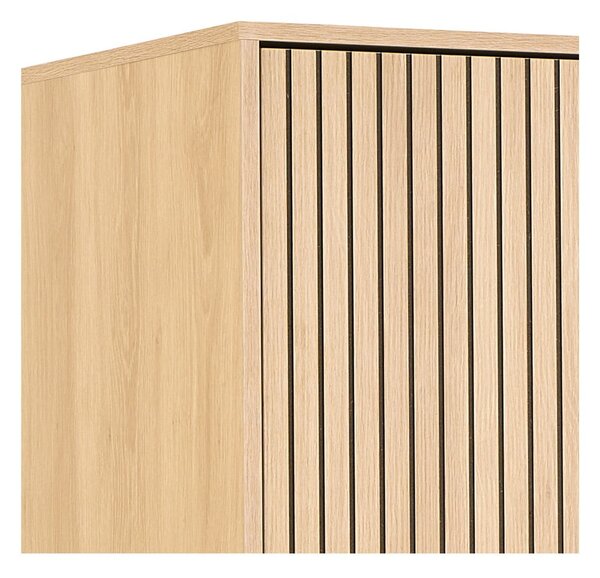 Armadio effetto rovere in colore naturale 99x200x60 cm Albany - Actona