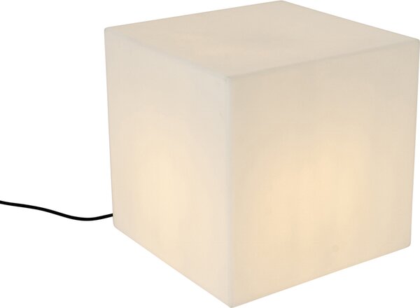 Lampada da esterno moderna, bianca, 38 cm, quadrata, IP44, Nura