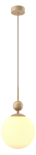 Sospensione Contemporanea Tavo Pietra Calcarea Beige 1 Luce E27