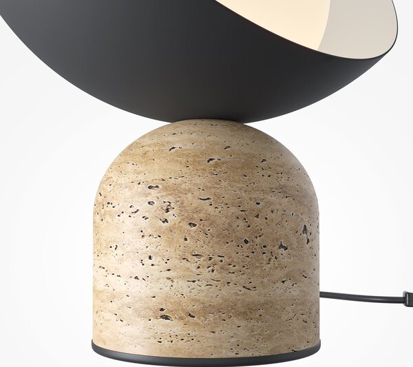 Lampada Da Tavolo Contemporanea Tavo Pietra Calcarea Nera 1 Luce G9