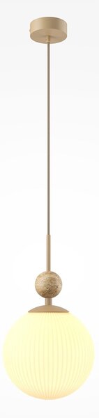 Sospensione Contemporanea Tavo Pietra Calcarea Beige 1 Luce E27