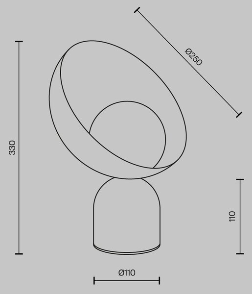 Lampada Da Tavolo Contemporanea Tavo Pietra Calcarea Nera 1 Luce G9