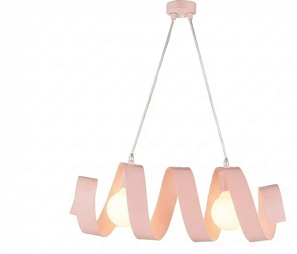 Sospensione Helix 2 Luci Rosa LuceArt Classic