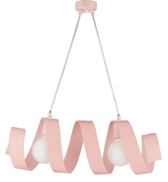 Sospensione Helix 2 Luci Rosa LuceArt Classic
