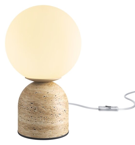 Lampada Da Tavolo Contemporanea Tavo Pietra Calcarea Beige 1 Luce G9
