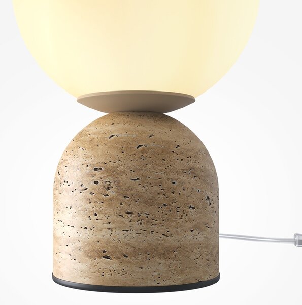 Lampada Da Tavolo Contemporanea Tavo Pietra Calcarea Beige 1 Luce G9