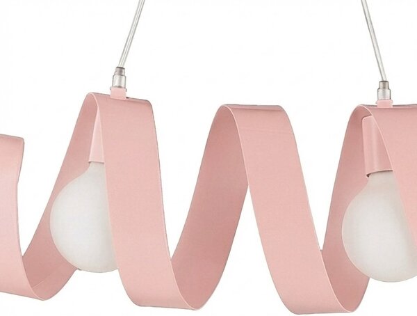 Sospensione Helix 2 Luci Rosa LuceArt Classic