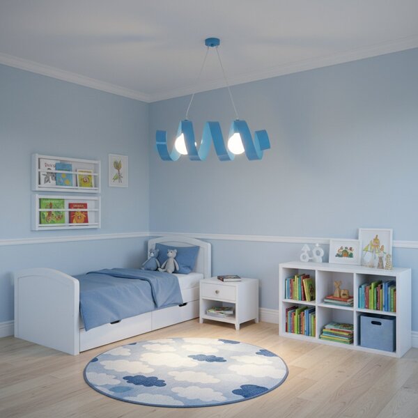 Sospensione Helix 2 Luci Blu LuceArt Classic
