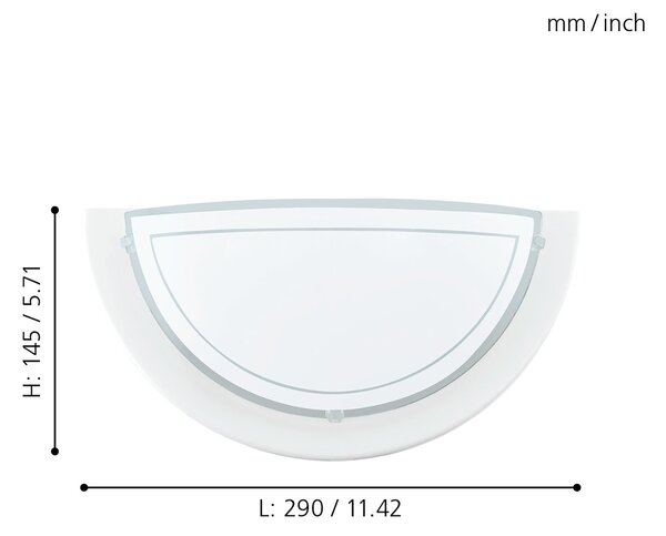 Applique Contemporanea Planet 1 Acciaio Bianco 1 Luce E27