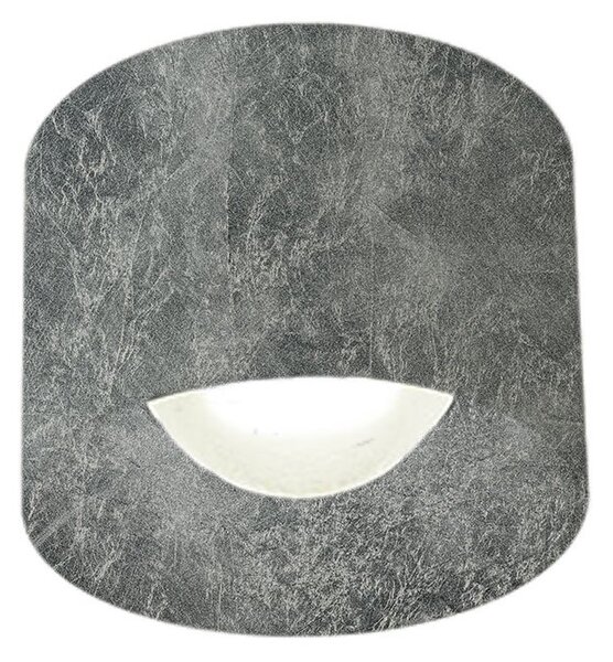 Plafoniera Contemporanea Pocket Metallo Foglia Argento Led 15W