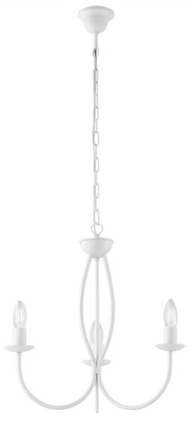 Lampadario Rustico Botte 3 Luci Bianco LuceArt Classic