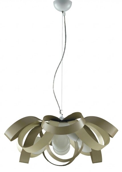 Sospensione Primula 4 Luci Tortora LuceArt Classic