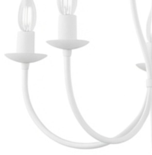 Lampadario Rustico Botte 5 Luci Bianco LuceArt Classic