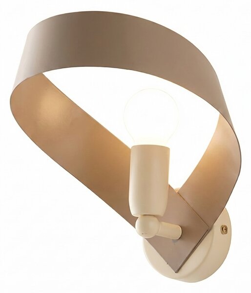 Applique Moderna Primula 1 Luce Tortora e Avorio LuceArt Classic