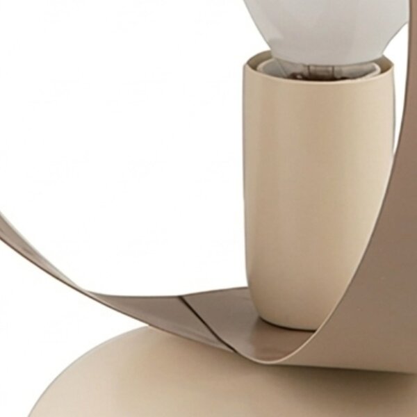 Lampada da Tavolo Primula 1 Luce Tortora e Avorio LuceArt Classic
