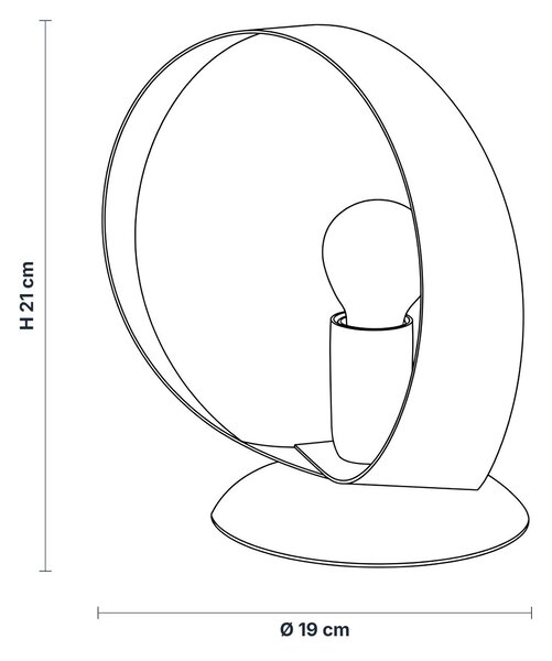 Lampada da Tavolo Primula 1 Luce Tortora e Avorio LuceArt Classic