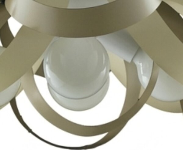 Sospensione Primula 4 Luci Tortora LuceArt Classic