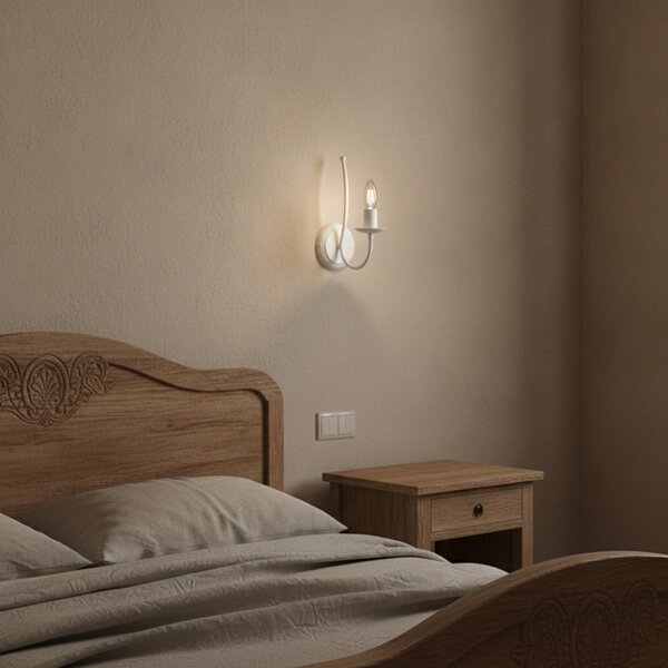 Applique Rustica Botte 1 Luce Bianco LuceArt Classic