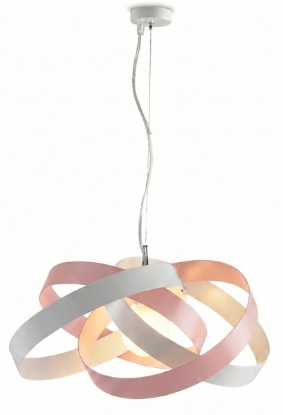 Sospensione Vertigo 1 Luce Bianco e Rosa LuceArt Classic