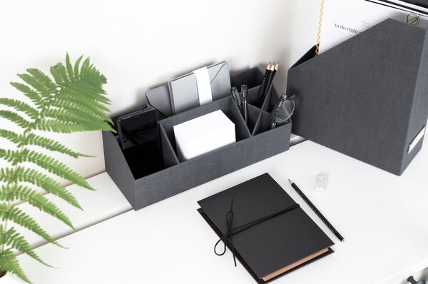 Organizer in cartone per cancelleria Elisa Canvas Paper Laminate – Bigso