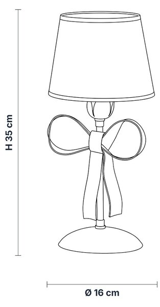 Lampada da Tavolo Shabby Chic Lucy 1 Luce Bianco LuceArt Classic