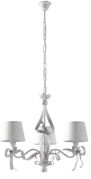 Lampadario Shabby Chic Lucy 3 Luci Bianco LuceArt Classic