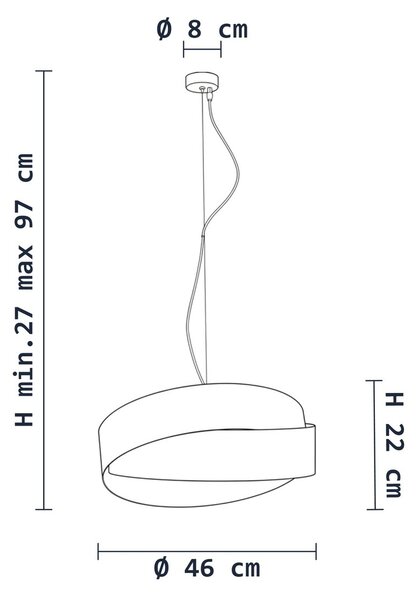 Sospensione Astro 2 Luci Tortora LuceArt Classic