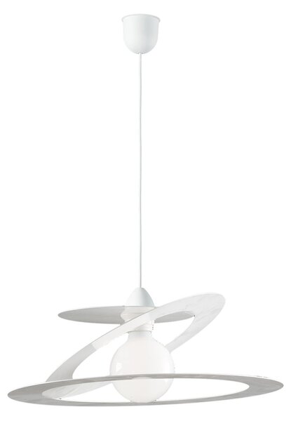 Sospensione Geko 1 Luce Bianco e Grigio LuceArt Classic