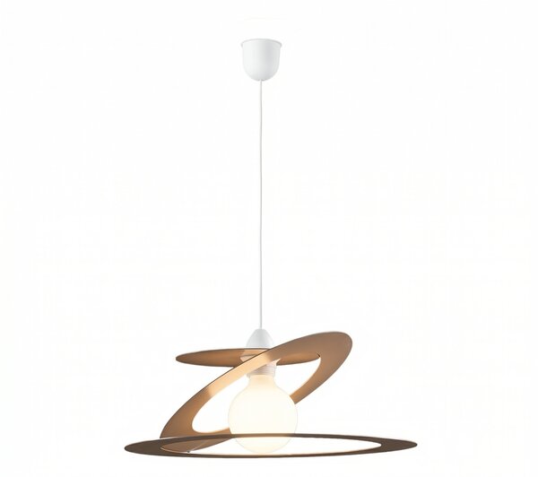 Sospensione Geko 1 Luce Tortora e Bianco LuceArt Classic