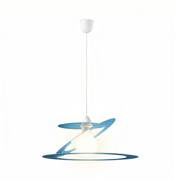 Sospensione Geko 1 Luce Blu e Bianco LuceArt Classic