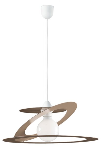 Sospensione Geko 1 Luce Tortora e Bianco LuceArt Classic