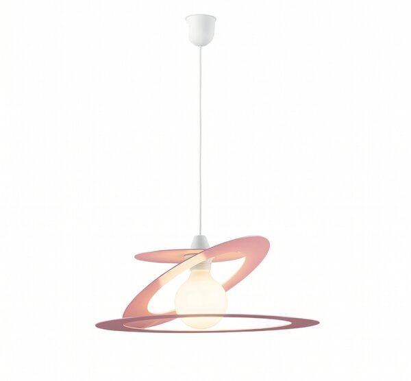 Sospensione Geko 1 Luce Rosa e Bianco LuceArt Classic