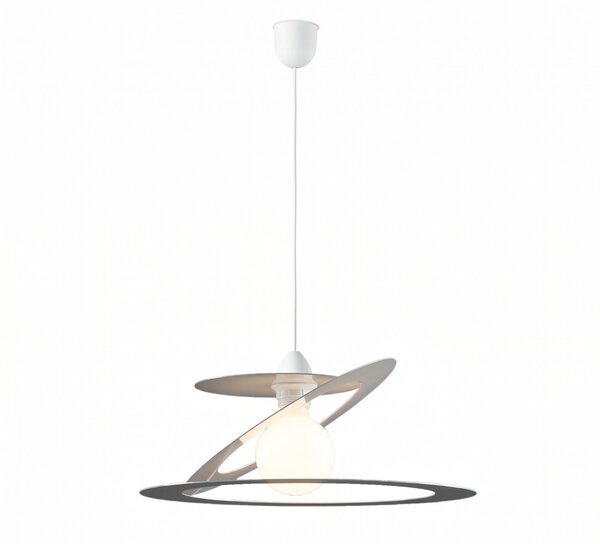 Sospensione Geko 1 Luce Grigio e Bianco LuceArt Classic