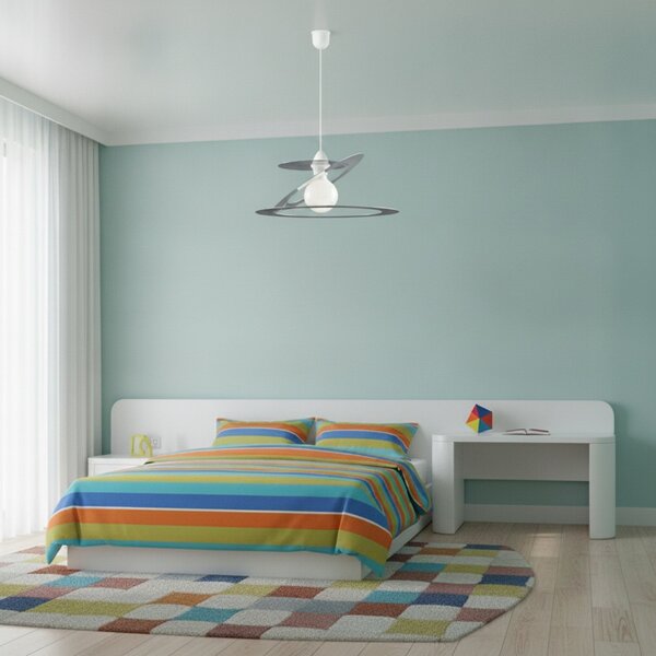 Sospensione Geko 1 Luce Grigio e Bianco LuceArt Classic