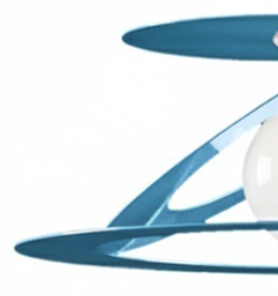 Sospensione Geko 1 Luce Blu e Bianco LuceArt Classic