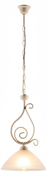 Lampadario Rustico Faraone 1 Luce Avorio e Bianco LuceArt Classic