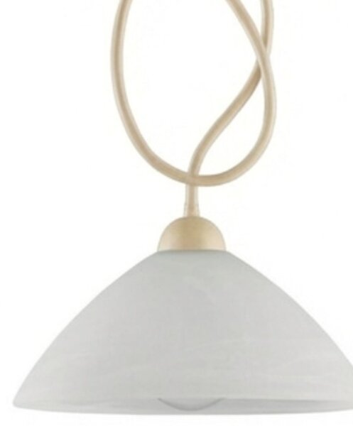 Lampadario Rustico Bistrot 1 Luce Avorio e Bianco LuceArt Classic