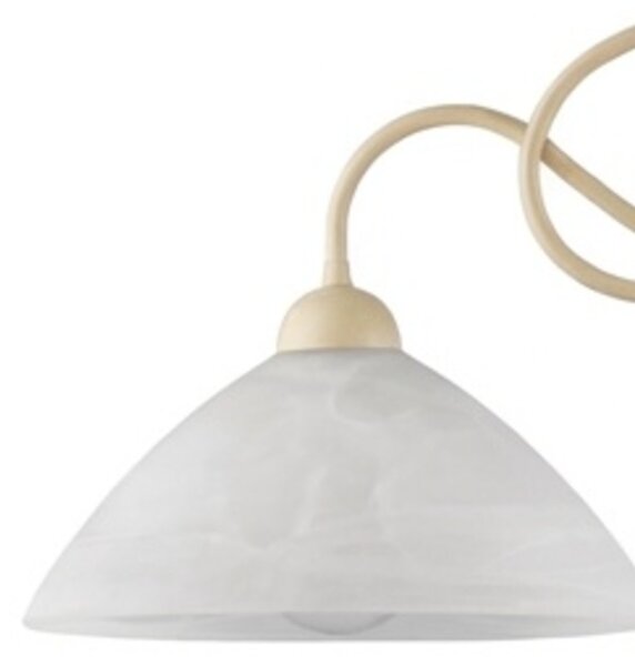 Lampadario Rustico Bistrot 2 Luci Avorio e Bianco LuceArt Classic
