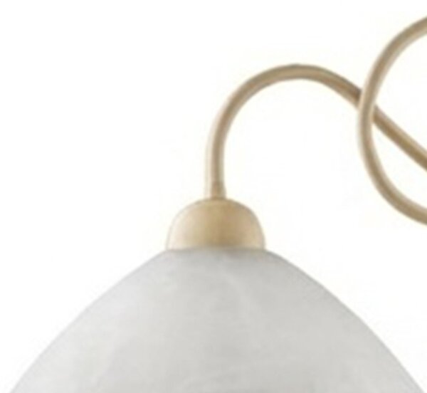 Lampadario Rustico Bistrot 3 Luci Avorio e Bianco LuceArt Classic