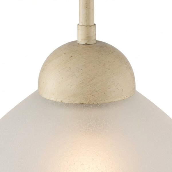 Lampadario Rustico Anemone 2 Luci Avorio e Bianco LuceArt Classic
